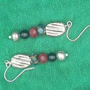 New silver and Gemstone earrings